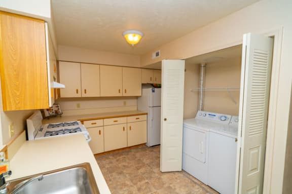 Full-size Washer and Dryer at West Hampton Park Apartment Homes, Elkhorn, Nebraska 68022