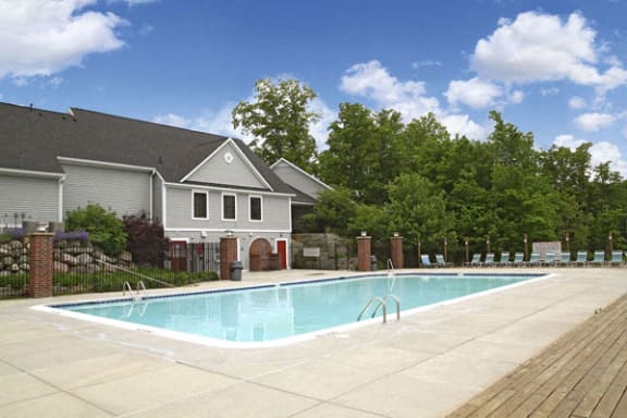 Pool With Large Sundeck and Wi-Fi at Autumn Lakes Apartments and Townhomes in Mishawaka, IN