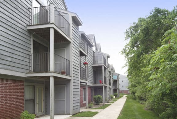 Balcony or Patio With Enclosed, Private Storage at Glenn Valley Apartments in Battle Creek, MI