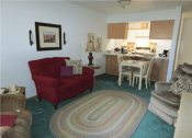 Thumbnail 2 of 14 - Louise Garden Furnished Living Room and Kitchen