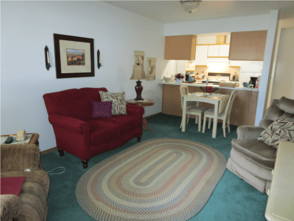 Louise Garden Furnished Living Room and Kitchen