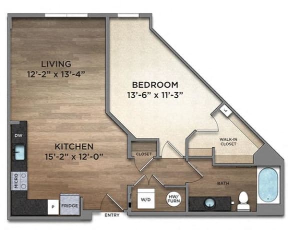 Floor Plan  A60_2_FloorPlan at The Nicholas, Ohio