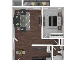 Crane Village 1 Bedroom 1A/1AR/1AF floor plan