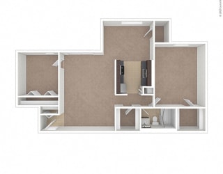 Oakton Park Apartments One Bedroom Floor Plan D -unf