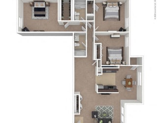 Oakton Park Apartments Three Bedroom Floor Plan