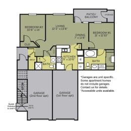 Mainstreeter apartment with optional garage at The Reserve at Williams Glen Apartments, Zionsville, IN