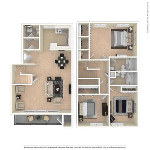 Floor Plan  Maplewood Villas 3 Bed 2 Bath floor plan