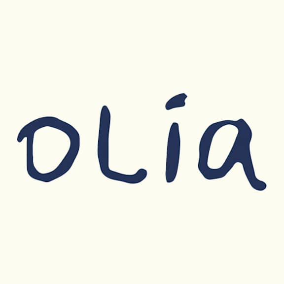 The image features the word "Olia" written in blue ink.