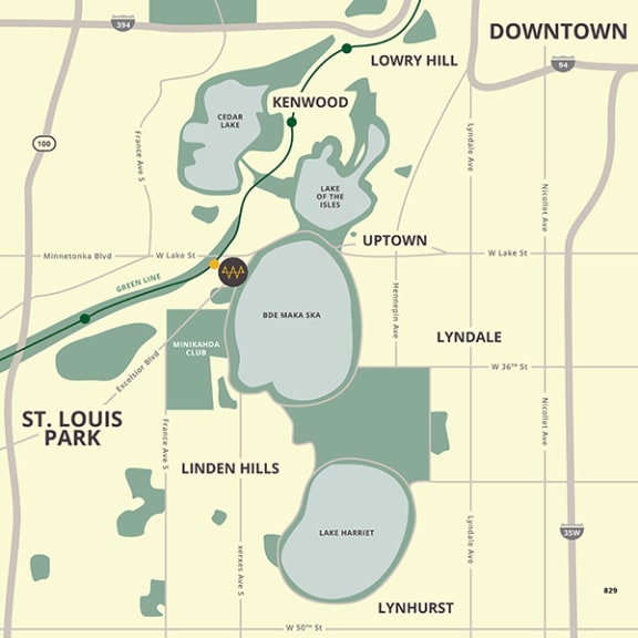 a map of st louis park