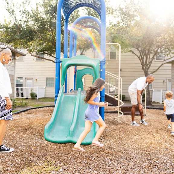 People playing on playground