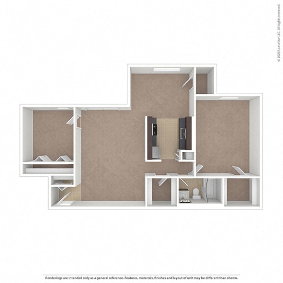 Oakton Park Apartments One Bedroom Floor Plan D -unf