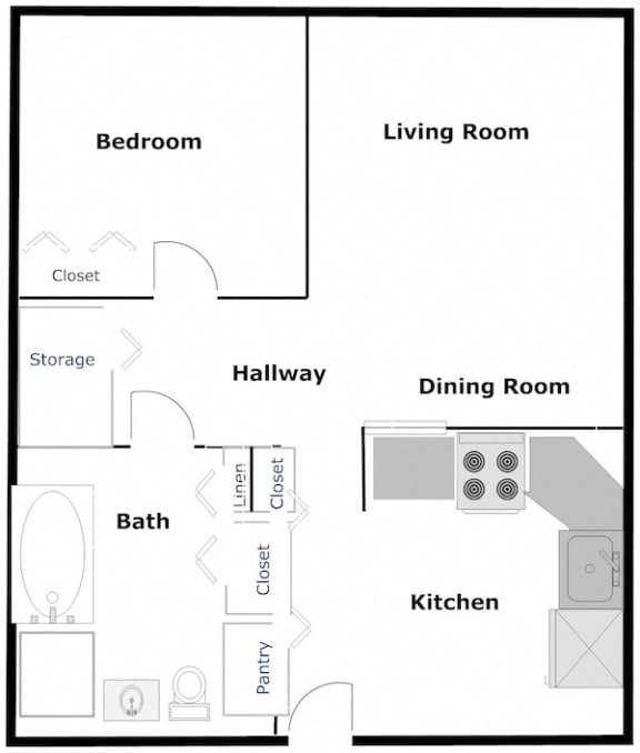 Floor Plans of B'nai B'rith I, II, & III Deerfield Apartments in