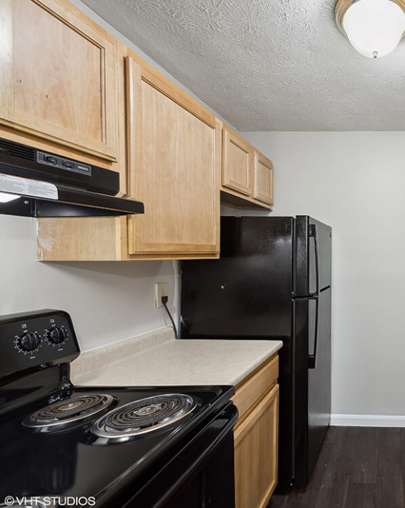 apartment kitchen with dishwasher