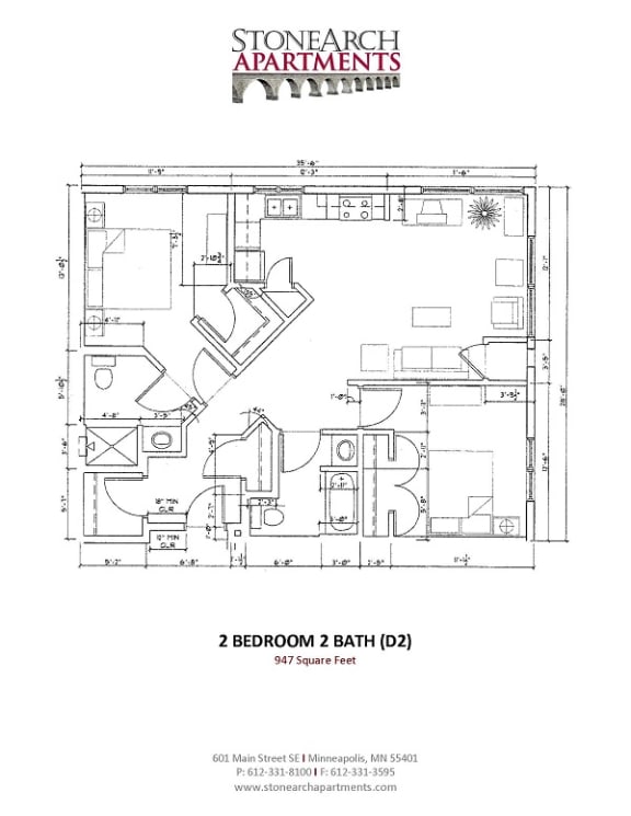 Stone Arch I Floorplan, Minneapolis, Minnesota