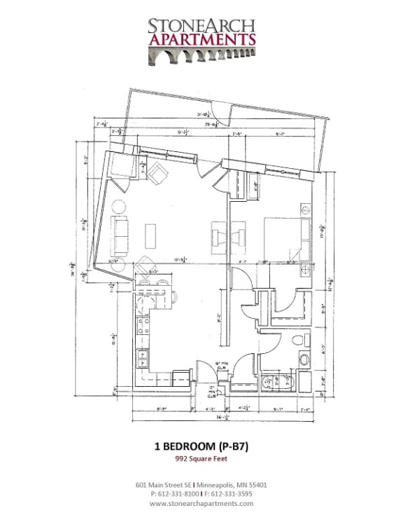Stone Arch I Floorplan, Minneapolis, Minnesota