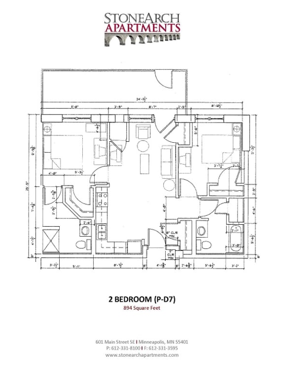 Stone Arch I Floorplan, Minneapolis, Minnesota