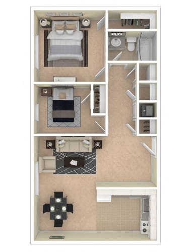 Floor Plan  Lilly Garden Apartments Two Bedroom Floor Plan