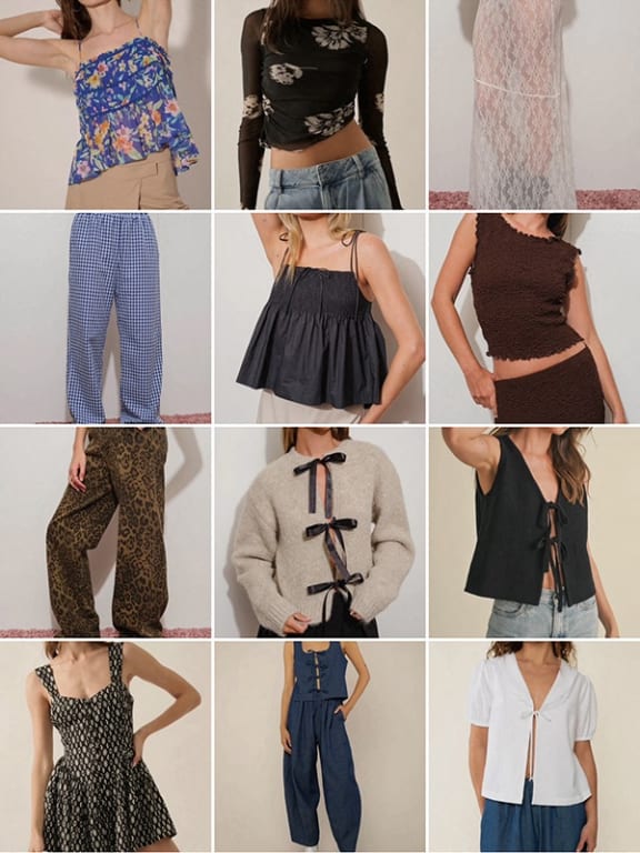 a collage of different outfits in different types of clothes