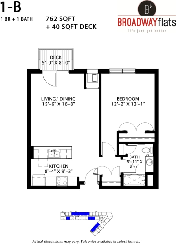 Broadway Flats Floorplan, Minneapolis, Minnesota