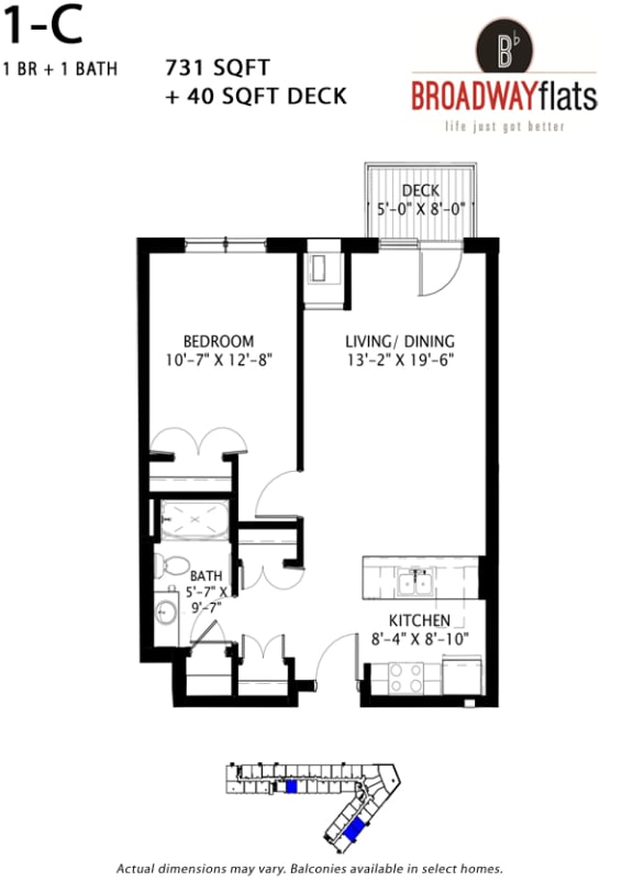 Broadway Flats Floorplan, Minneapolis, Minnesota
