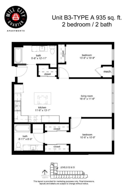 Mill City Quarter Floorplan, Minneapolis, Minnesota