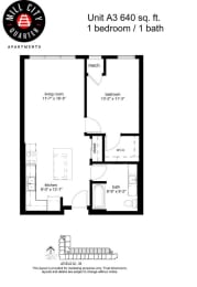 Mill City Quarter Floorplan, Minneapolis, Minnesota