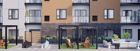 Courtyard Rendering at The Hendrey