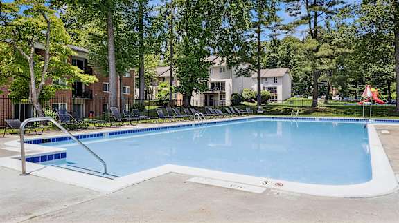 Outdoor pool at Oakfield Apartment Homes in Wheaton MD