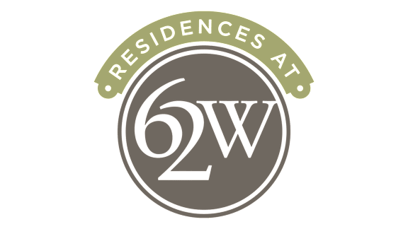 A stamp with the text "RESIDENCES AT 62W" on it.