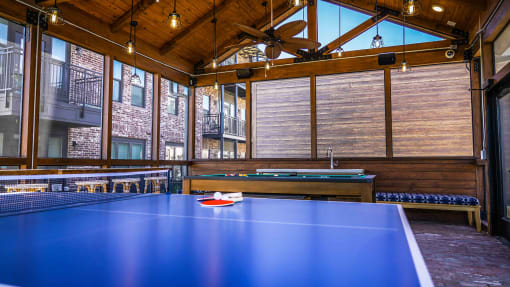 Game room with table tennis