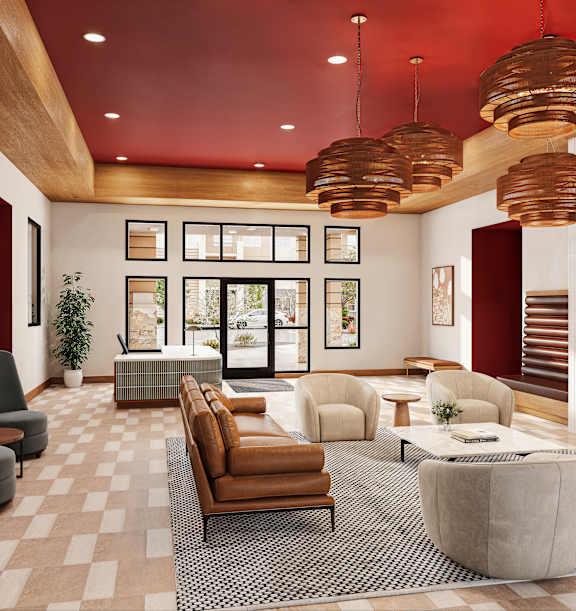 A living room with a fireplace and a couch.