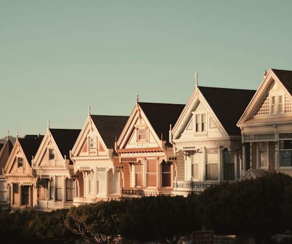 the row of victorians houses