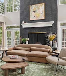 a living room with a fireplace and a tvat River Oak Apartments, Louisville, KY, 40206