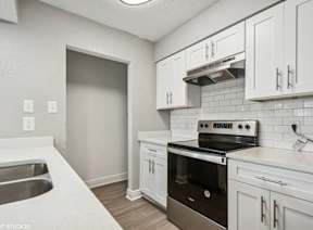 View from Living to Dining Room at Palm Avenue Apartments in Tampa, FL.
