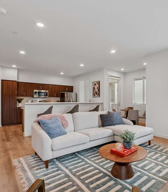 Modern Living Area at The Park on Washington, California, 92562