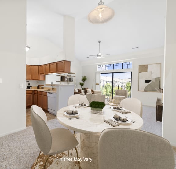 Dining Room at Prairie Lakes Apartments in Peoria, IL 61615