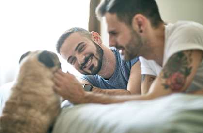 Men With Dogs at Avilla Camelback Ranch, Phoenix, 85037