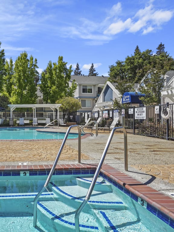Jacuzzi and Pool at Clayton Creek Apartments
