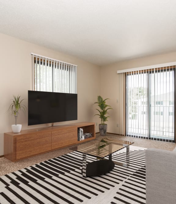 Grand Forks, ND Harrison and Richfield |a living room with a rug and a couch and a television