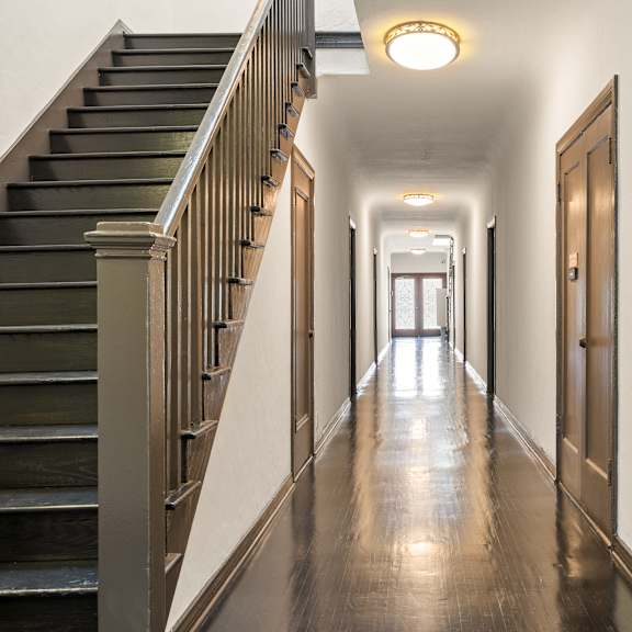 Hallway at Delta Apartments, Los Angeles, California