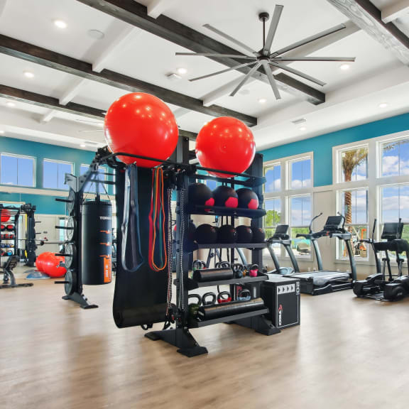 the gym at the monarch luxury apartments