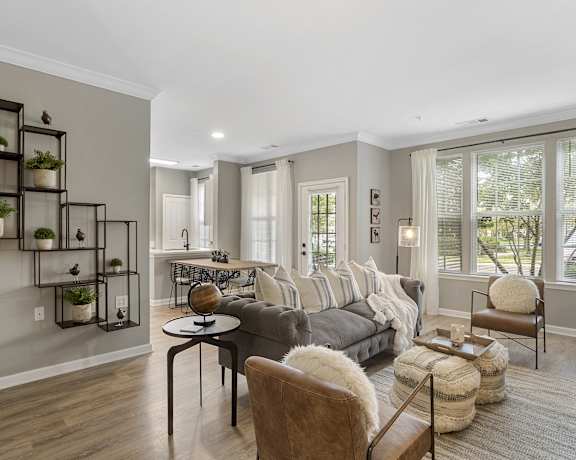 a living room with a couch and chairs at Harper's Crossing, Langhorne, PA