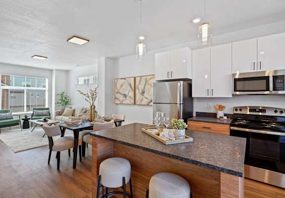 Open Kitchen Floor Design at Current by Lotus, Ogden, 84401
