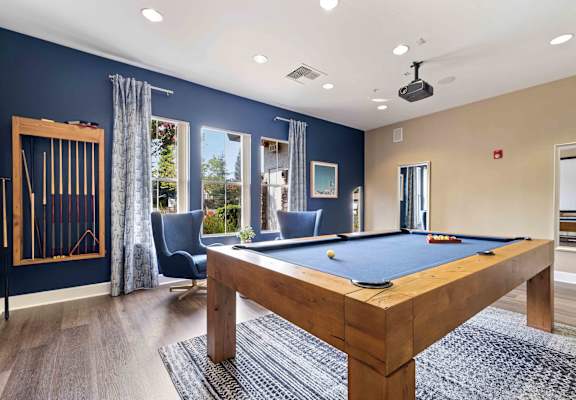 Upgraded Game Room at the Ascent at the Galleria in Roseville, California