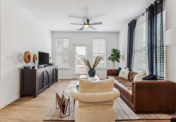 Living Area Interior at Plat 4 at Research Triangle, Durham