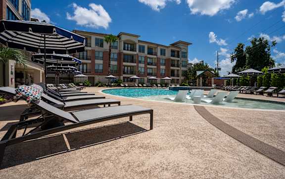 Pool And Sundecks at Imperial Lofts, Sugar Land
