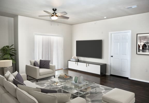 Living room at Cresta North Valley Apartments in Albuquerque, NM