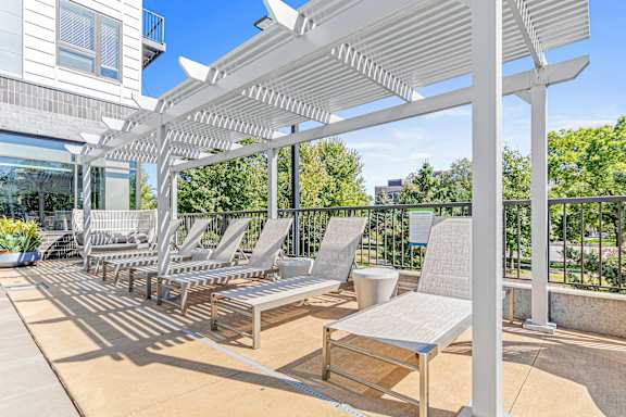White Lounge Chairs at 71 France, Minnesota, 55435