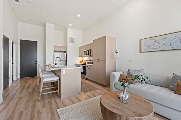 White Cabinetry And Appliances at Solhavn Apartments, American Fork, Utah
