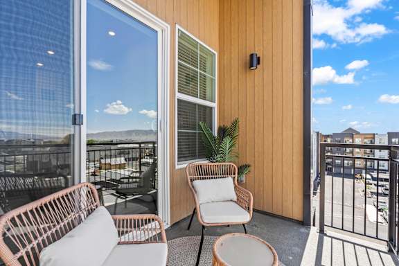 Outdoor Balcony at Solhavn Apartments, Utah